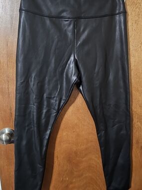 Hollister Black Faux Leather Leggings